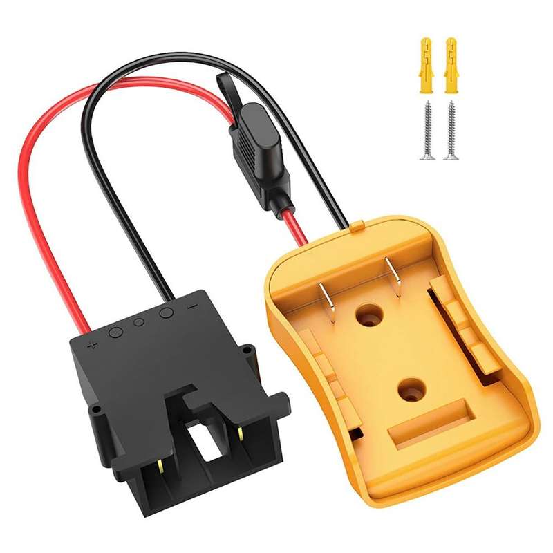 For DeWalt DCB Series 18V / 20V Lithium Battery Adapter with UPS Harness Connector(Blue)