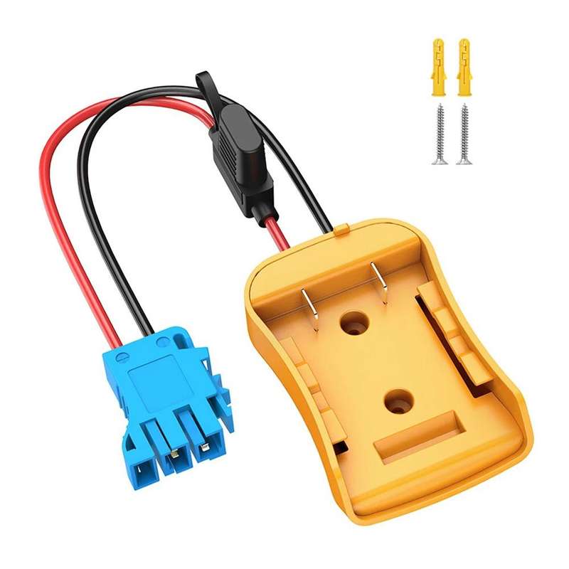 For DeWalt DCB Series 18V / 20V Lithium Battery Adapter with UPS Harness Connector(Blue)