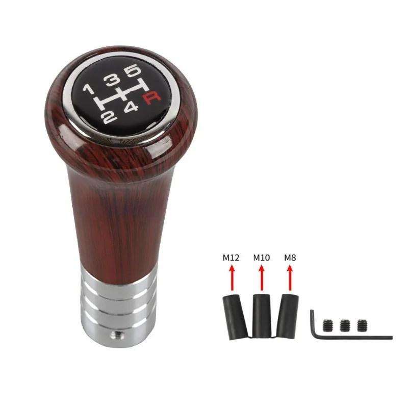 Car Manual Gear Lever Knob Aluminum Alloy Gear Shift Knob(Wood Grain B Type)
