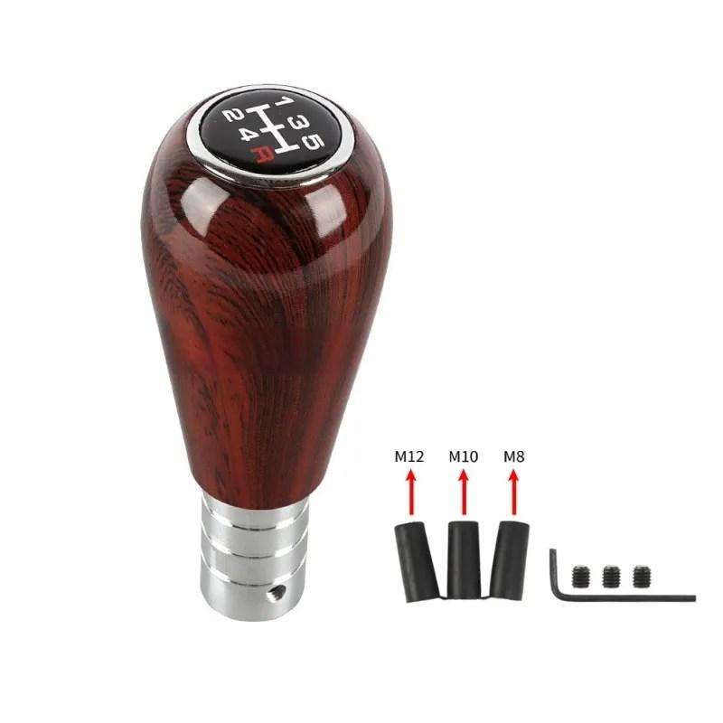 Car Manual Gear Lever Knob Aluminum Alloy Gear Shift Knob(Wood Grain B Type)