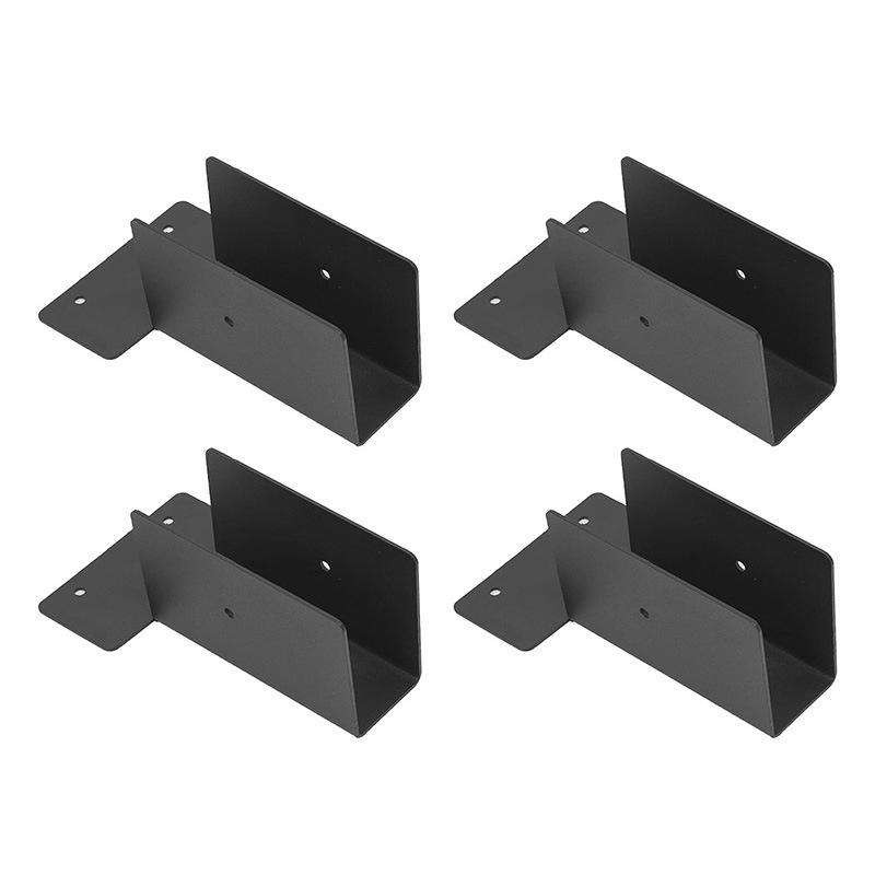 4pcs / Set Heavy-duty Pergola Upper Support Bracket Building Frame Connection Fixer(Black)