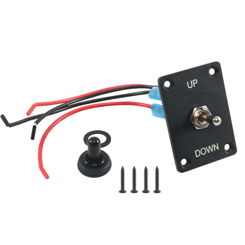 Marine / RV Modification 4-pin 2-speed Switch Controller Panel with Cable(Black)