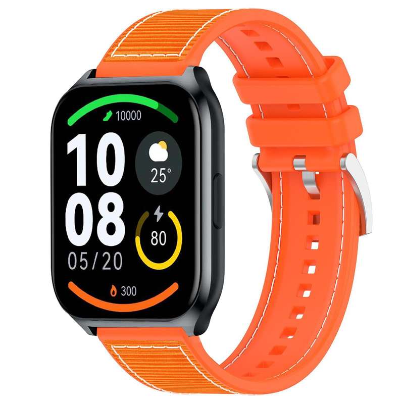 22mm For Xiaomi Haylou?Watch S001 / LS02 Pro xDfind Hybrid Nylon Braid Silicone Watch Band(Midnight
