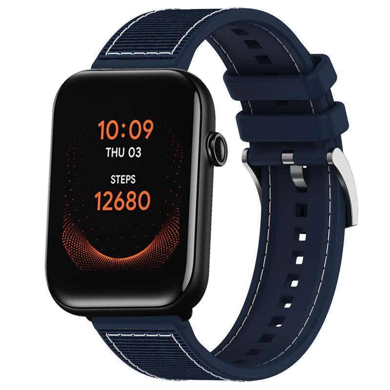 20mm For Ticwatch GTH / E3 / E / 2 xDfind Hybrid Nylon Braid Silicone Watch Band(Grey)