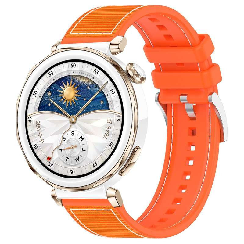 22mm For Huawei Watch GT5/GT5 Pro/4/4 Pro xDfind Hybrid Nylon Braid Silicone Watch Band(Grey)