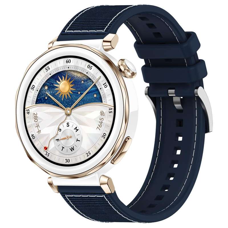 22mm For Huawei Watch GT5/GT5 Pro/4/4 Pro xDfind Hybrid Nylon Braid Silicone Watch Band(Grey)