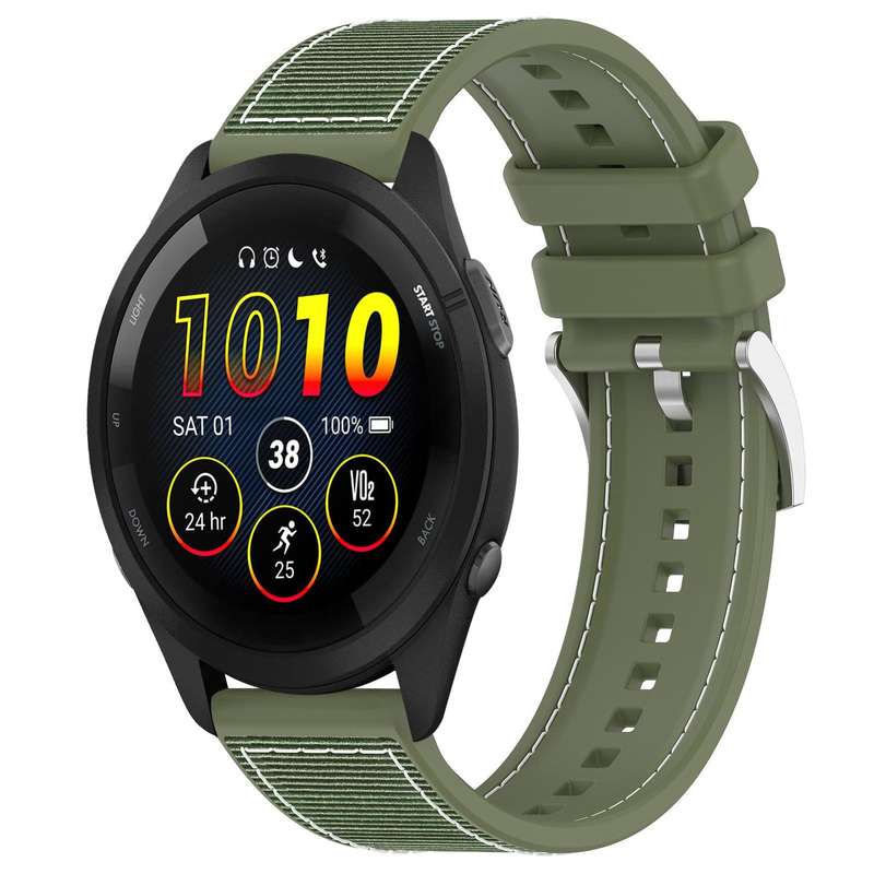 22mm For Garmin Forerunner 570 47mm/935/945 xDfind Hybrid Nylon Braid Silicone Watch Band(Midnight B
