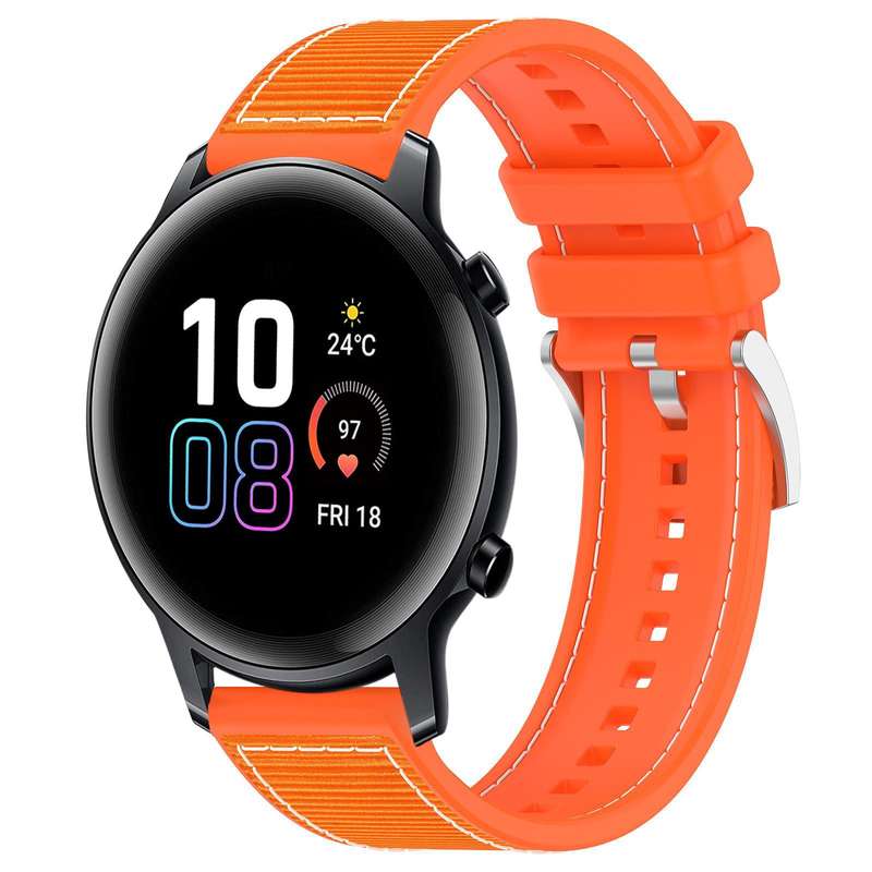 20mm For Honor Watch SE / MagicWatch 2 42mm xDfind Hybrid Nylon Braid Silicone Watch Band(Midnight B