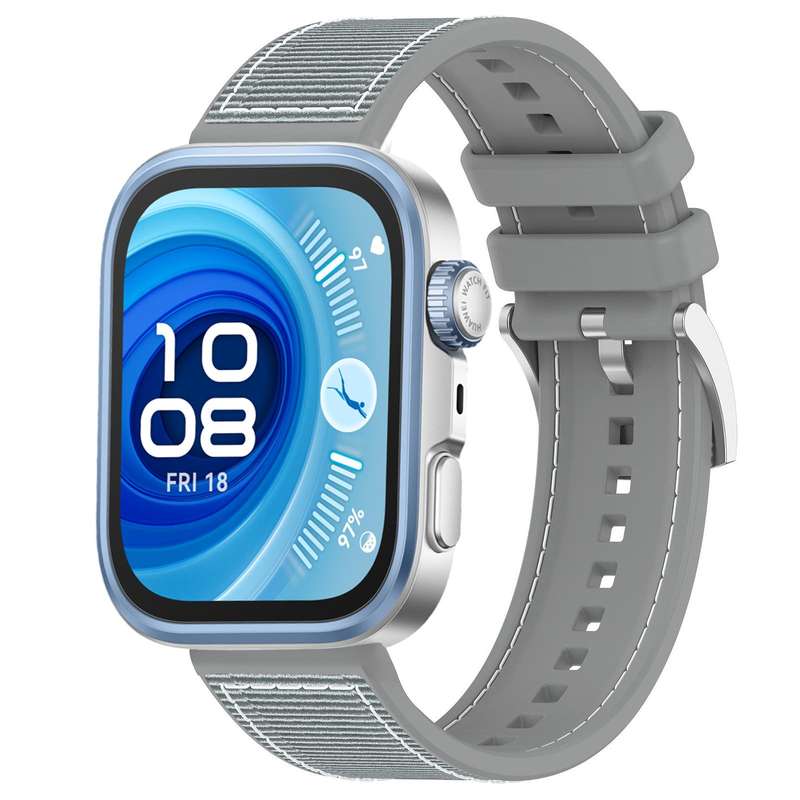 For Huawei Watch Fit4 / Fit3 / Fit4 Pro 20mm xDfind Hybrid Nylon Braid Silicone Watch Band(Midnight
