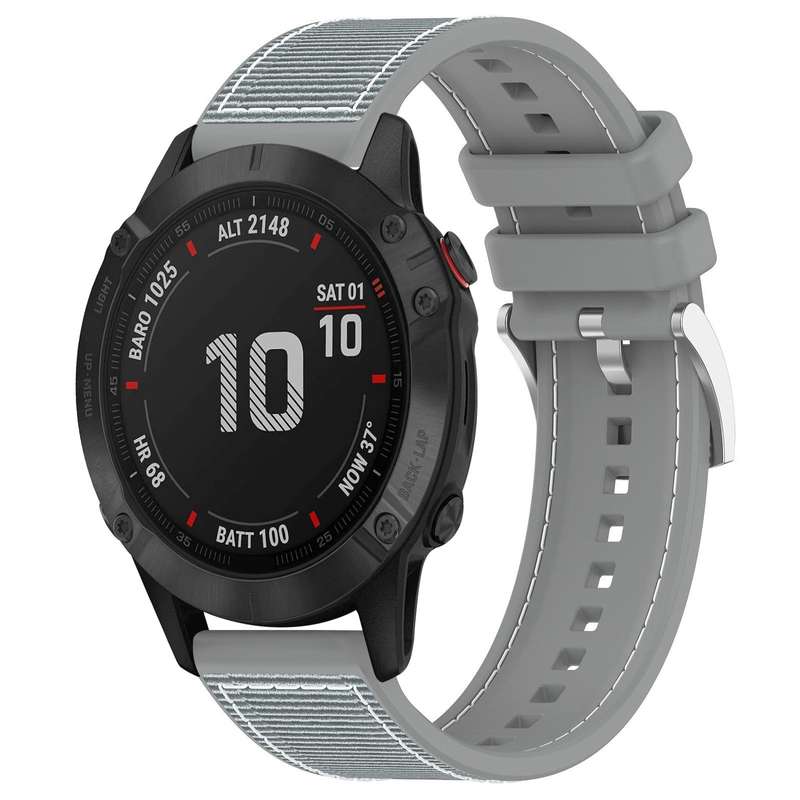 For Garmin Fenix 8/7X/6X/5X 26mm xDfind Hybrid Nylon Braid Silicone Watch Band(Midnight Blue)