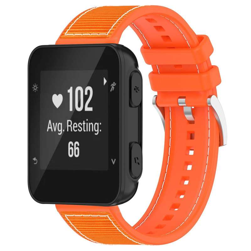 For Garmin Forerunner 35/30/35J 20mm xDfind Hybrid Nylon Braid Silicone Watch Band(Orange)