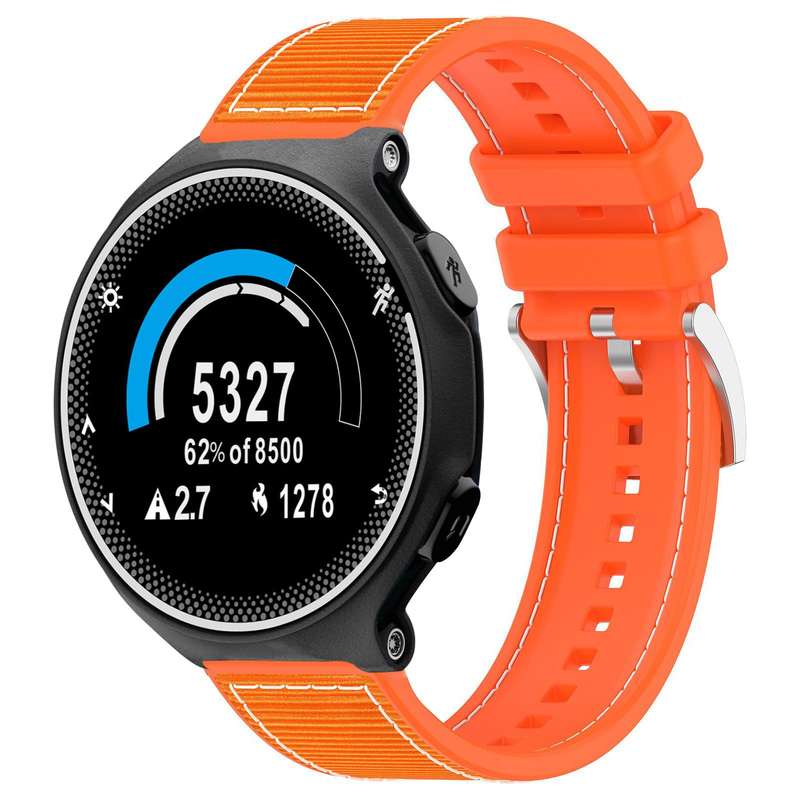 For Garmin Forerunner 220/235/735/735XT 20mm xDfind Hybrid Nylon Braid Silicone Watch Band(Midnight