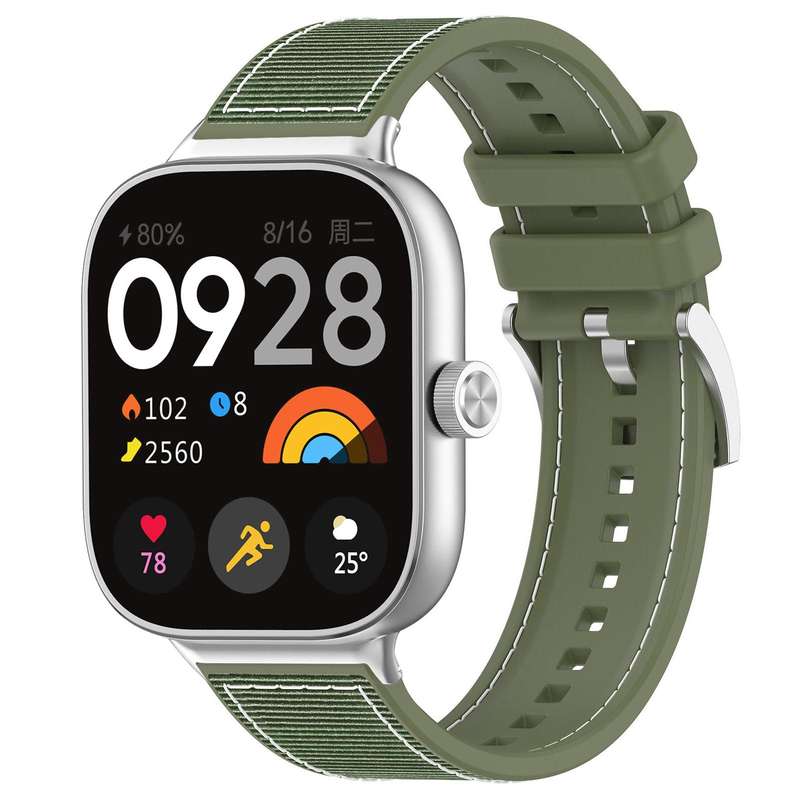 For Xiaomi Smart Band 9 Pro/Redmi Watch5 20mm xDfind Hybrid Nylon Braid Silicone Watch Band(Midnight