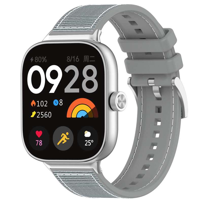 For Xiaomi Smart Band 9 Pro/Redmi Watch5 20mm xDfind Hybrid Nylon Braid Silicone Watch Band(Midnight