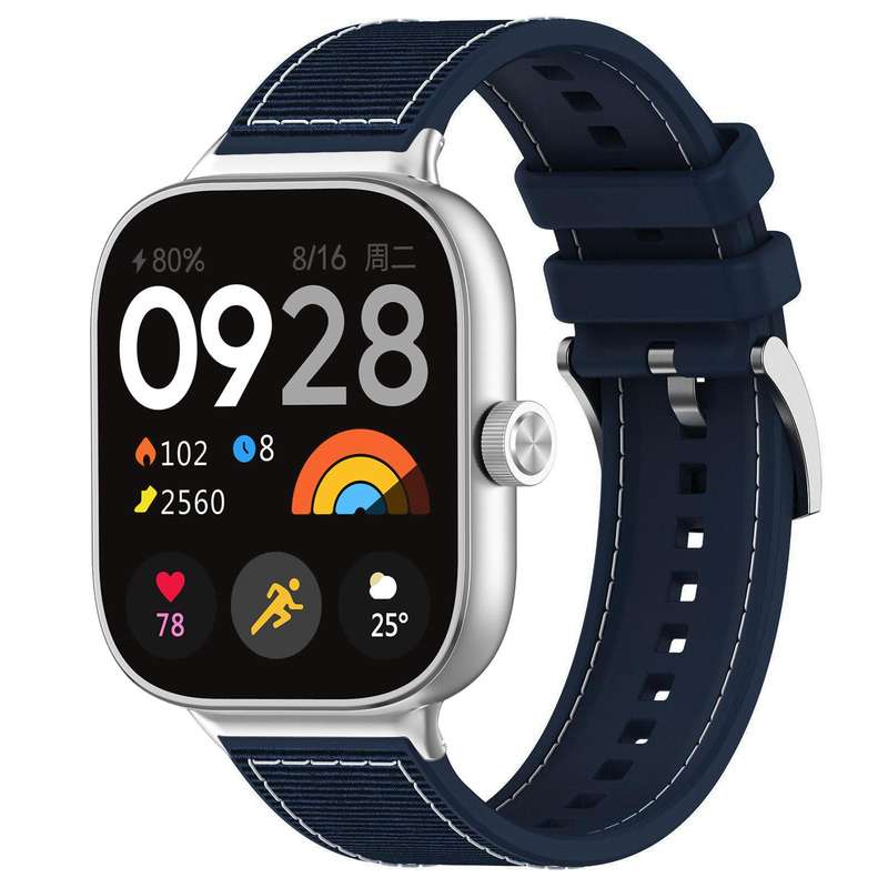 For Xiaomi Smart Band 9 Pro/Redmi Watch5 20mm xDfind Hybrid Nylon Braid Silicone Watch Band(Midnight