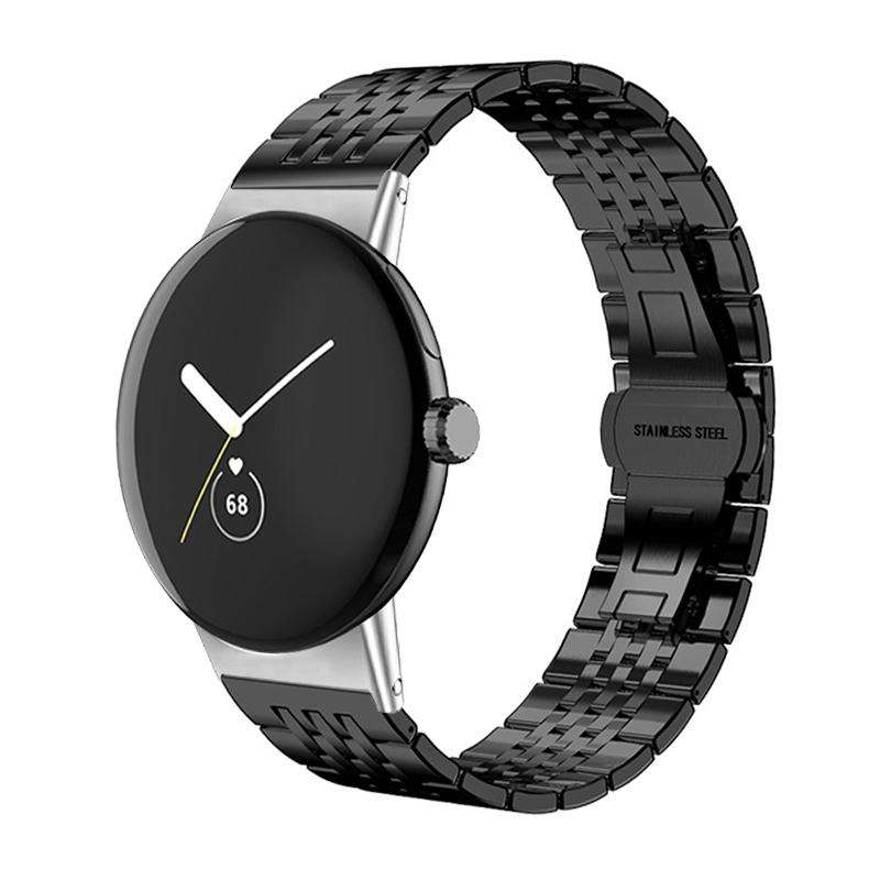 For Google Pixel Watch 3 45mm 22mm xDfind Seven-bead Solid Stainless Steel Watch Band(Silver)