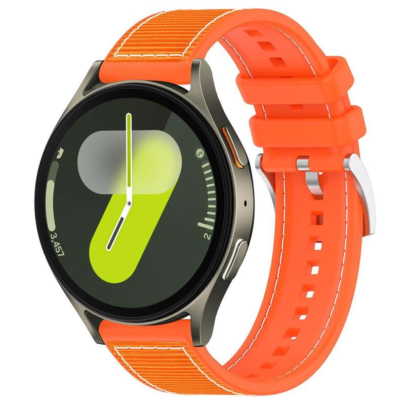 For Samsung Galaxy Watch 7 / 6 / 5 / FE 20mm xDfind Hybrid Nylon Braid Silicone Watch Band(Midnight