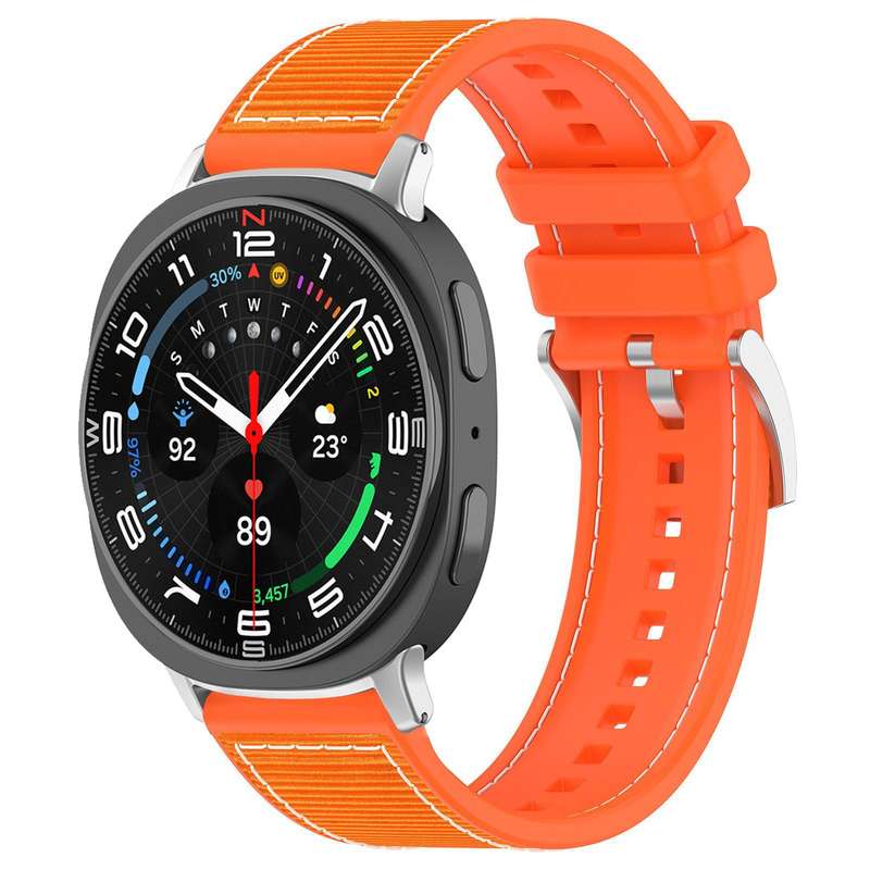 For Samsung Galaxy Watch Ultra 47mm 22mm xDfind Hybrid Nylon Braid Silicone Watch Band(Green)