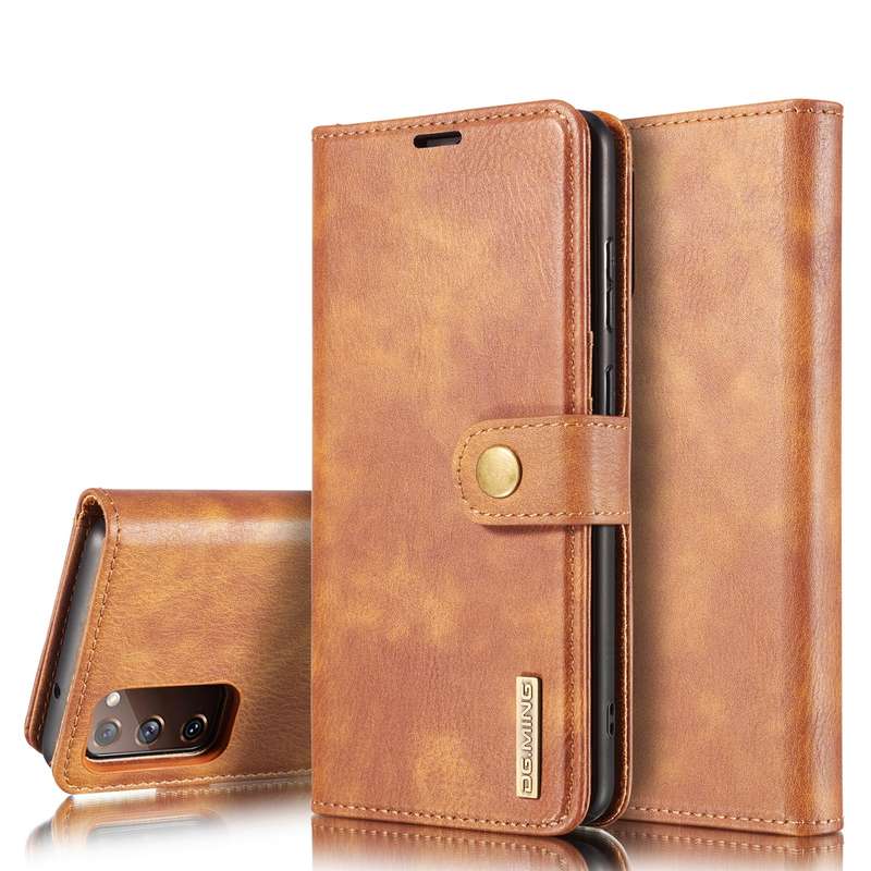 For Samsung Galaxy S20 FE DG.MING Crazy Horse Texture Flip Detachable Magnetic Leather Case with Hol