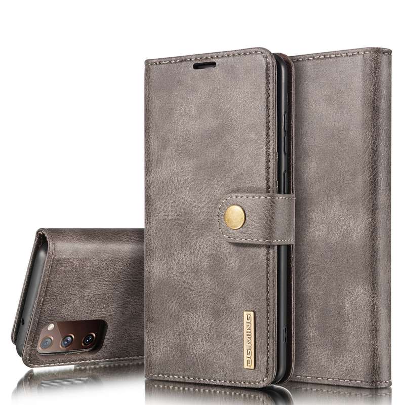 For Samsung Galaxy S20 FE DG.MING Crazy Horse Texture Flip Detachable Magnetic Leather Case with Hol