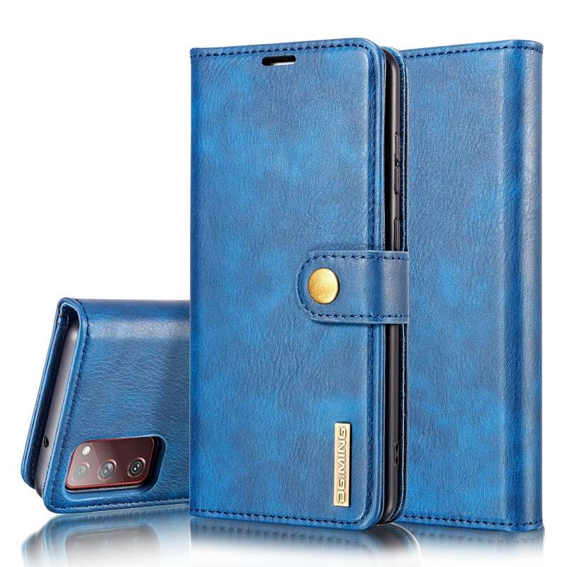 For Samsung Galaxy S20 FE DG.MING Crazy Horse Texture Flip Detachable Magnetic Leather Case with Hol
