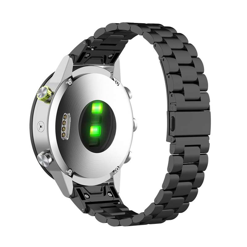 For Garmin 26mm Tri-beads Flat Buckle Titanium Alloy Watch Band(Silver)