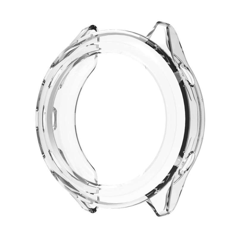 For Garmin Forerunner 570 42mm Half Coverage Hollow TPU Watch Protective Cover(Transparent Purple)