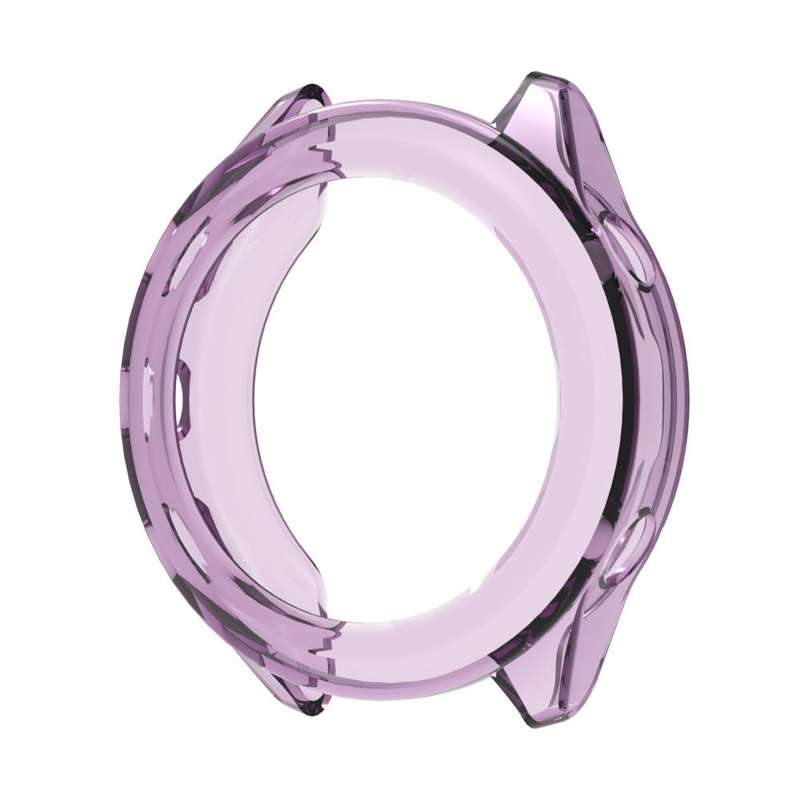 For Garmin Forerunner 570 47mm Half Coverage Hollow TPU Watch Protective Cover(Transparent Purple)