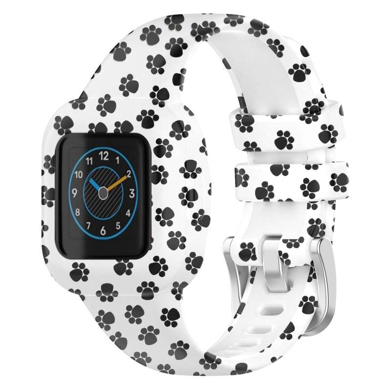 For GarminFit JR3 / Garmin Vivofit JR 3 xDfind Steel Buckle Printed Silicone Watch Band(Camouflage G