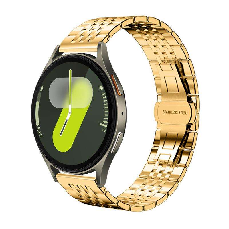 For Samsung Galaxy Watch 7 / 6 / 5 / FE 20mm xDfind Seven-bead Solid Stainless Steel Watch Band(Silv
