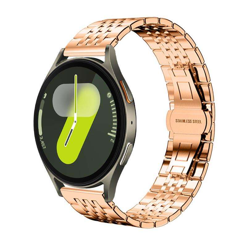 For Samsung Galaxy Watch 7 / 6 / 5 / FE 20mm xDfind Seven-bead Solid Stainless Steel Watch Band(Silv