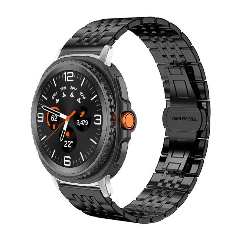 For Samsung Galaxy Watch8 20mm xDfind Seven-bead Solid Stainless Steel Watch Band(Silver)