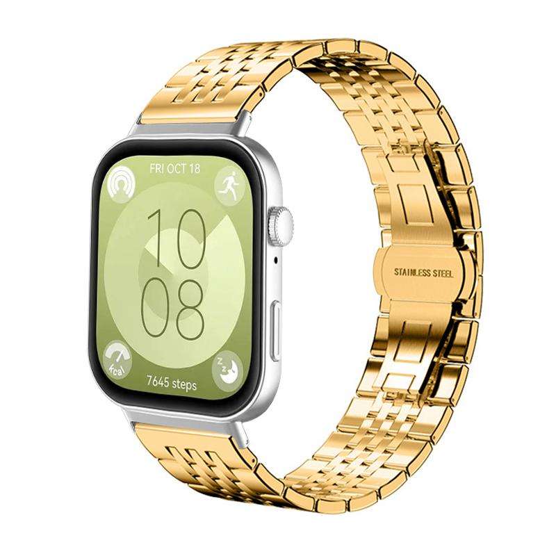 For Huawei Watch Fit4 / Fit3 / Fit4 Pro 20mm xDfind Seven-bead Solid Stainless Steel Watch Band(Silv