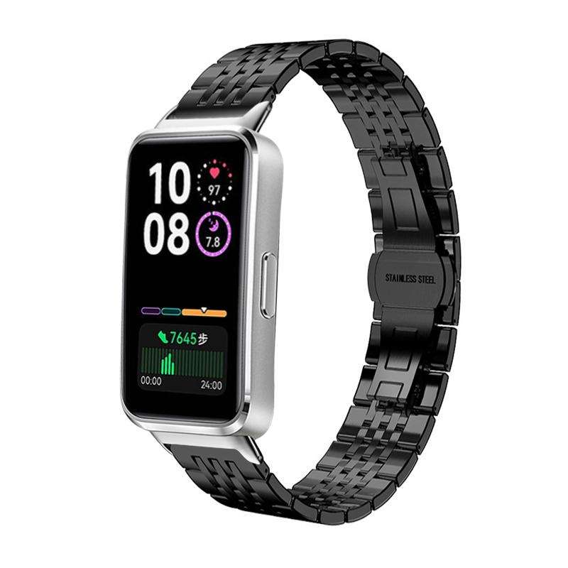 For Huawei Band 10 / 9 / 8 14mm xDfind Seven-bead Solid Stainless Steel Watch Band(Silver)