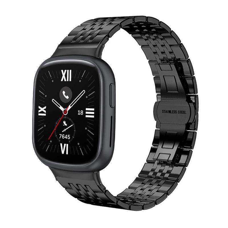 For Honor Watch 4 20mm xDfind Seven-bead Solid Stainless Steel Watch Band(Silver)