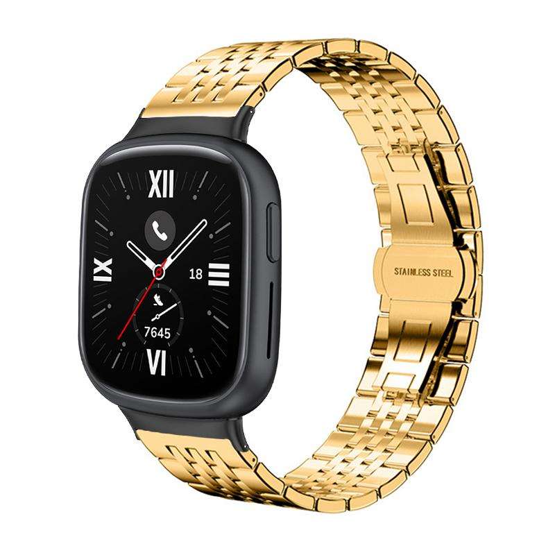 For Honor Watch 4 20mm xDfind Seven-bead Solid Stainless Steel Watch Band(Silver)