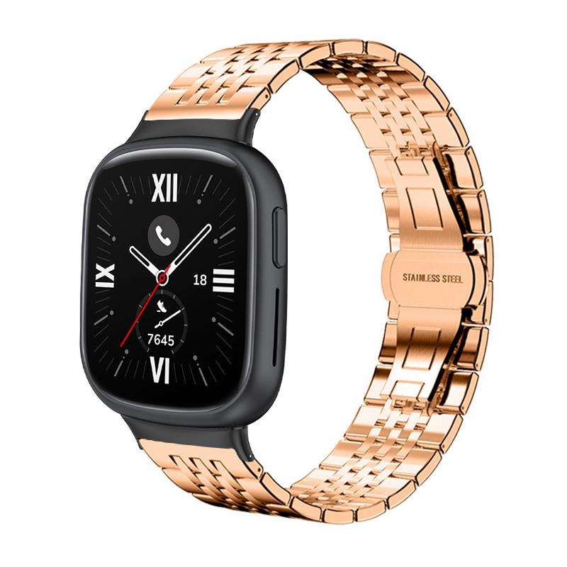 For Honor Watch 4 20mm xDfind Seven-bead Solid Stainless Steel Watch Band(Silver)