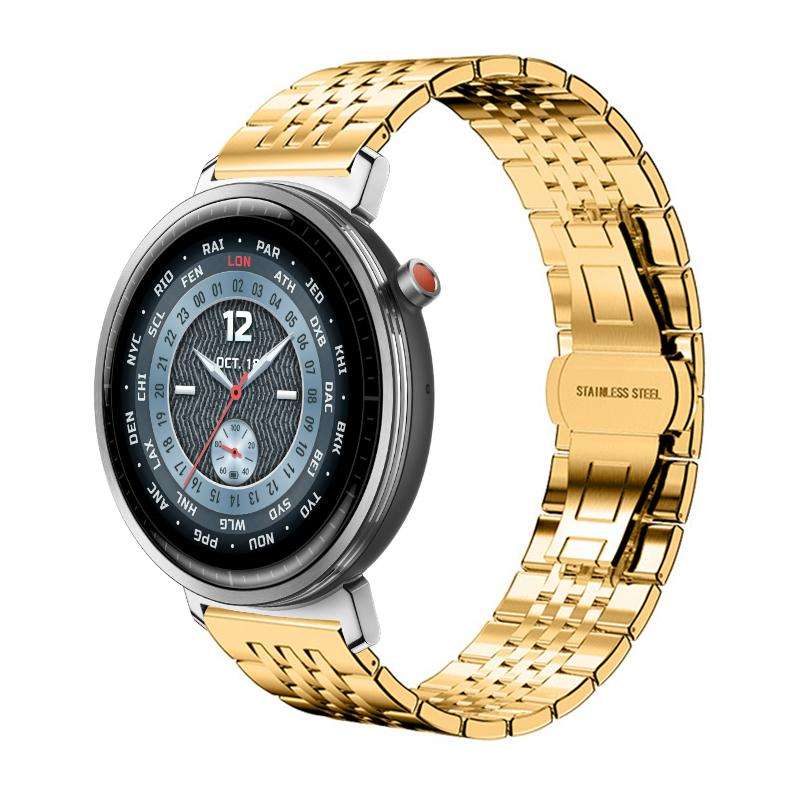 For Honor Watch Fit 22mm xDfind Seven-bead Solid Stainless Steel Watch Band(Silver)