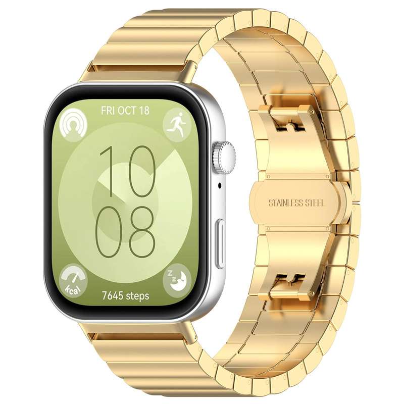 For Huawei Watch Fit4 / Fit3 / Fit4 Pro 20mm xDfind One-bead Bamboo Solid Stainless Steel Watch Band