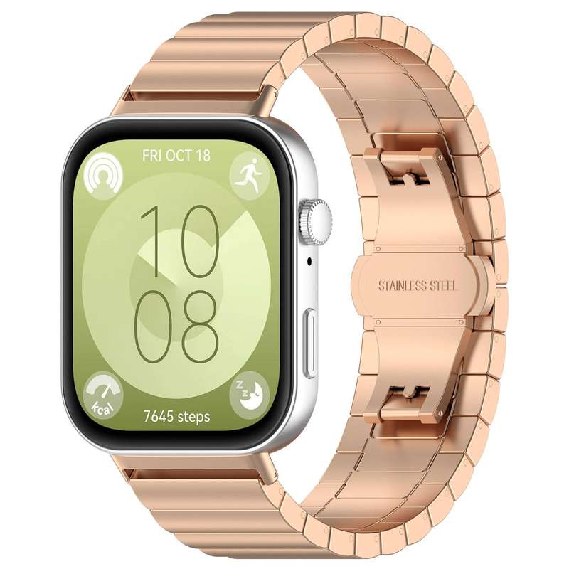 For Huawei Watch Fit4 / Fit3 / Fit4 Pro 20mm xDfind One-bead Bamboo Solid Stainless Steel Watch Band