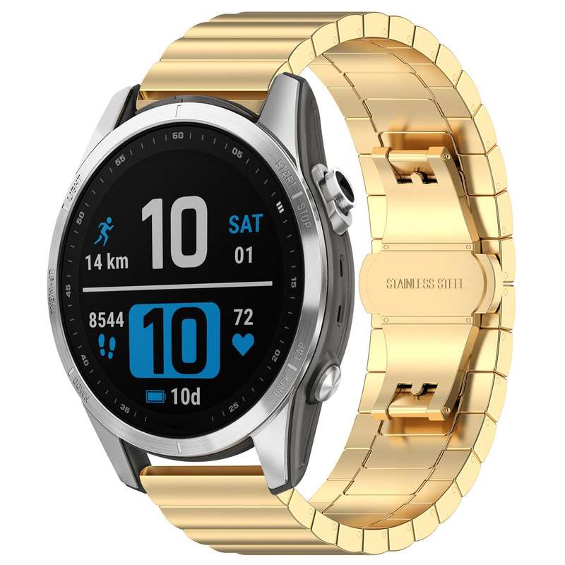 For Garmin Fenix 8/7S/6S/5S 20mm 18mm xDfind One-bead Bamboo Solid Stainless Steel Watch Band(Silver