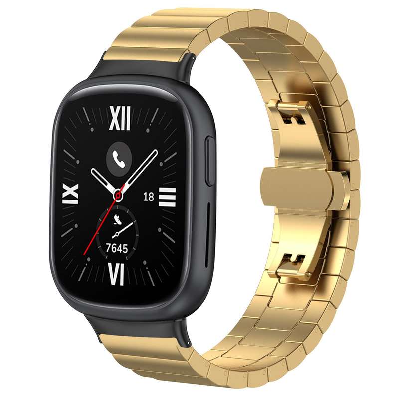 For Honor Watch 4 TMA-L19 20mm xDfind One-bead Bamboo Solid Stainless Steel Watch Band(Silver)