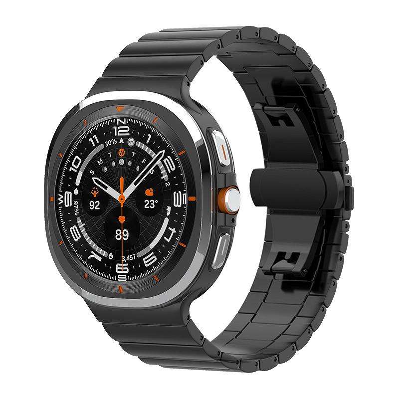 For Samsung Galaxy Watch8 22mm xDfind One-bead Bamboo Solid Stainless Steel Watch Band(Silver)