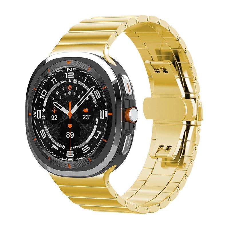 For Samsung Galaxy Watch8 22mm xDfind One-bead Bamboo Solid Stainless Steel Watch Band(Silver)