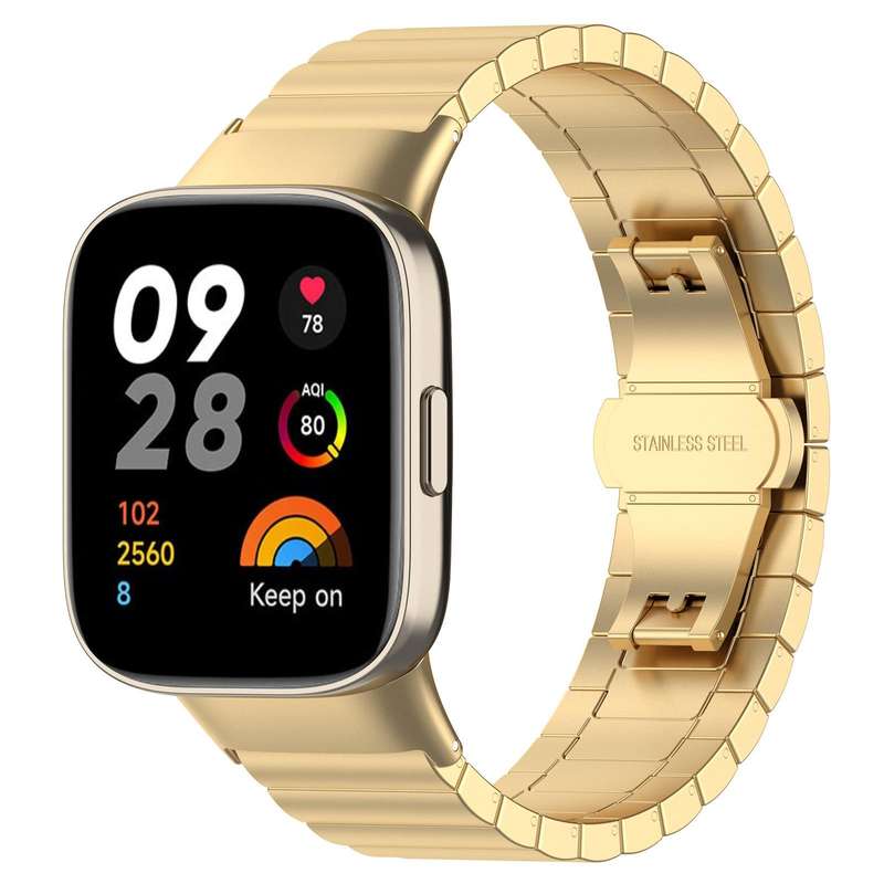 For Redmi Watch 3 20mm xDfind One-bead Bamboo Solid Stainless Steel Watch Band(Silver)