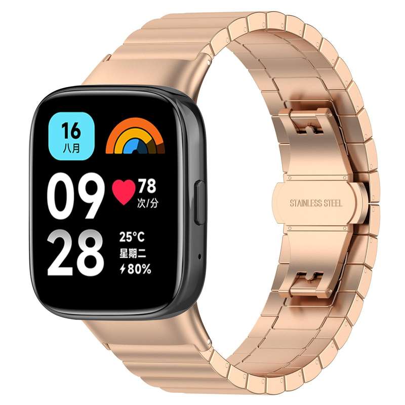 For Redmi Watch 3 Active / Lite 20mm xDfind One-bead Bamboo Solid Stainless Steel Watch Band(Silver)