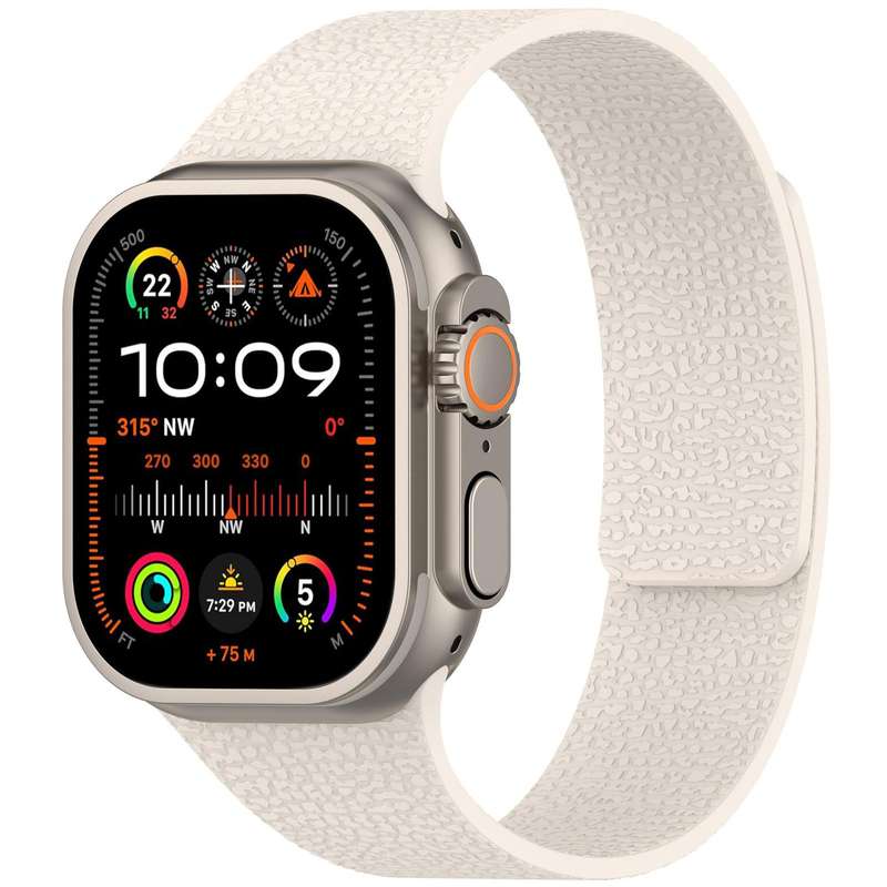 For Apple Watch 38 / 40 / 41 / S10 42mm xDfind Flat Head Litchi Texture Magnetic Silicone Watch Band