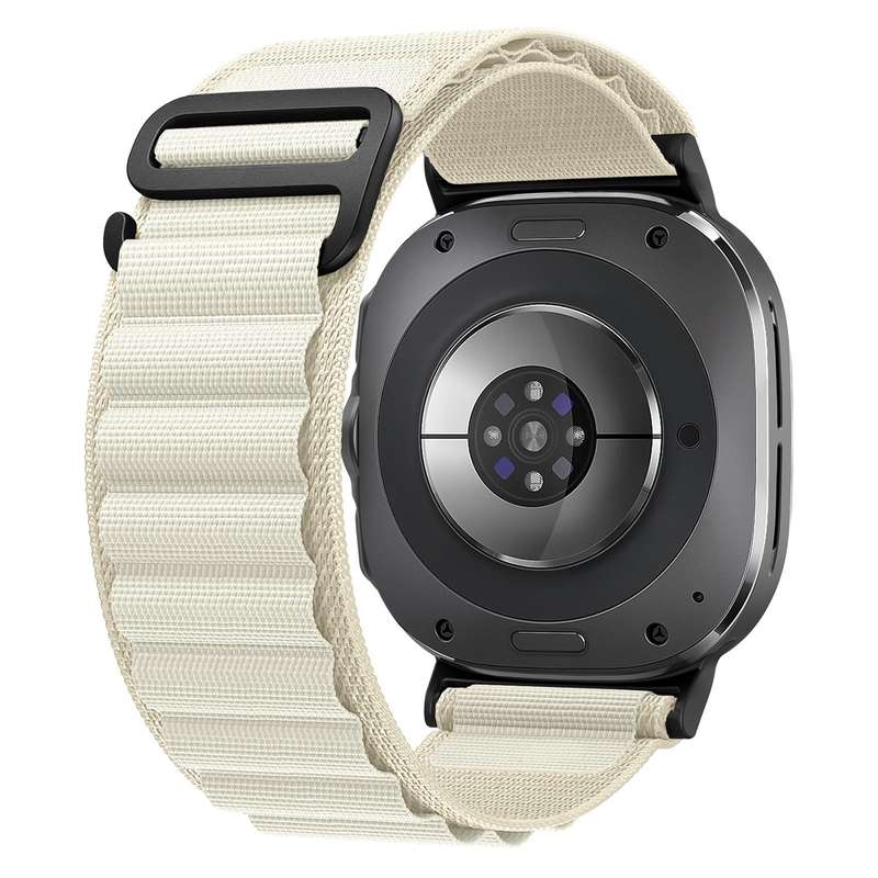 For Samsung Galaxy Watch Ultra 47mm xDfind Black Buckle Loop Nylon Watch Band(Midnight Blue)