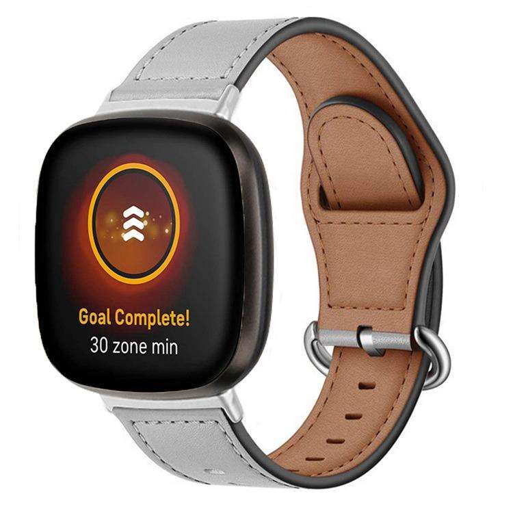 For Fitbit Versa 3 / 4 / Sense 2 Classic Buckle Genuine Leather Watch Band(Chocolate Color)