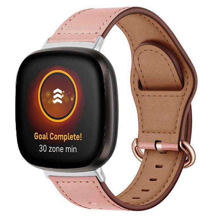 For Fitbit Versa 3 / 4 / Sense 2 Classic Buckle Genuine Leather Watch Band(Chocolate Color)